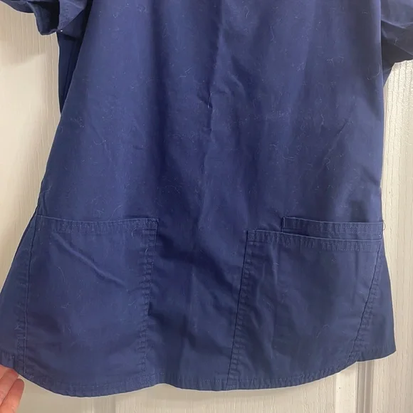 Navy Blue Scrub Top - Picture 3 of 9